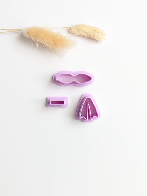 3D Bow builder polymer clay cutter set