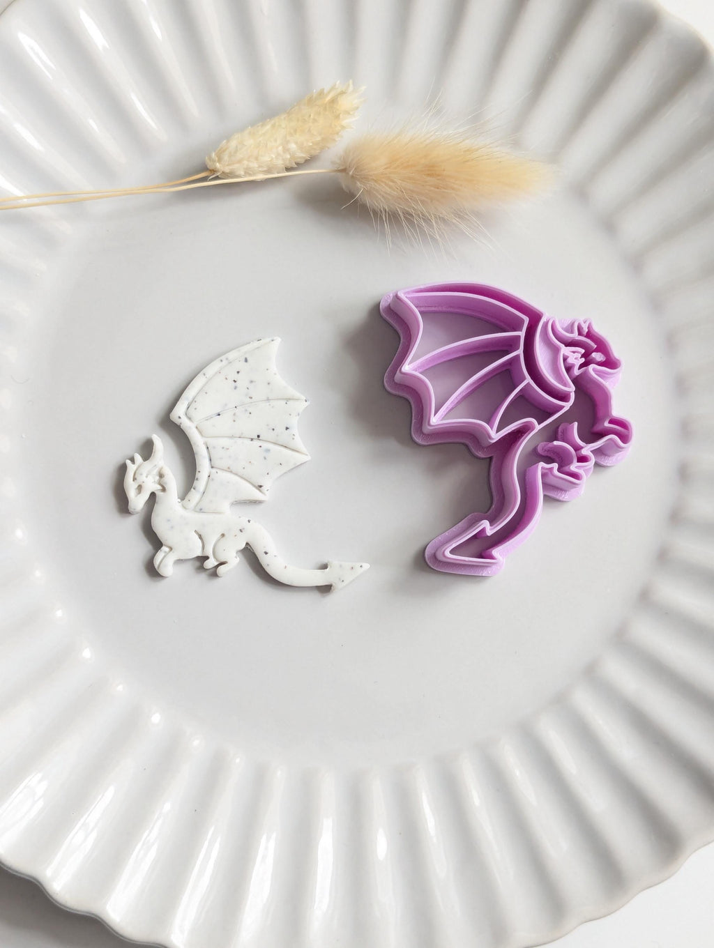 Large dragon polymer clay cutter