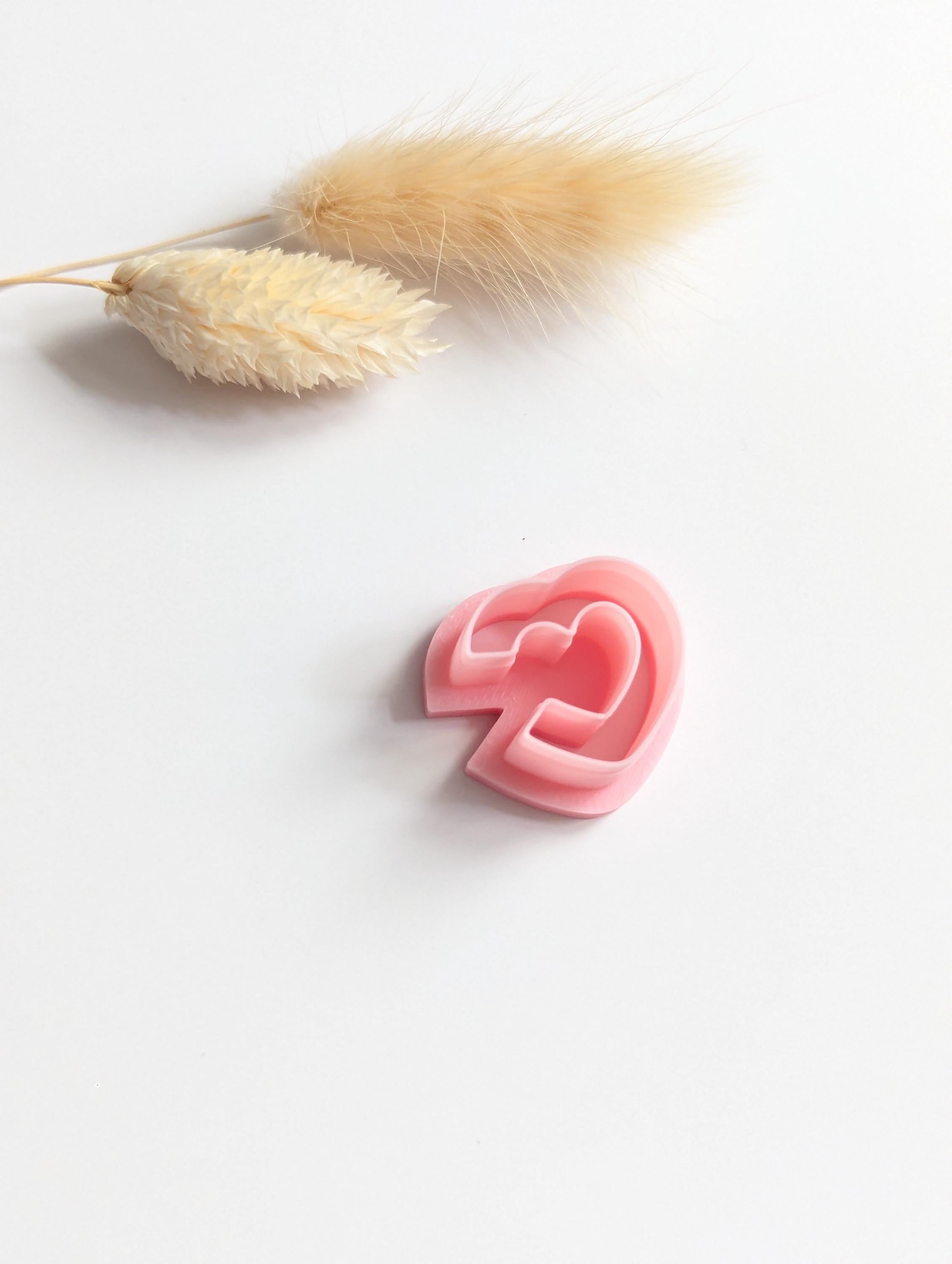 Heart hoop polymer clay cutter
