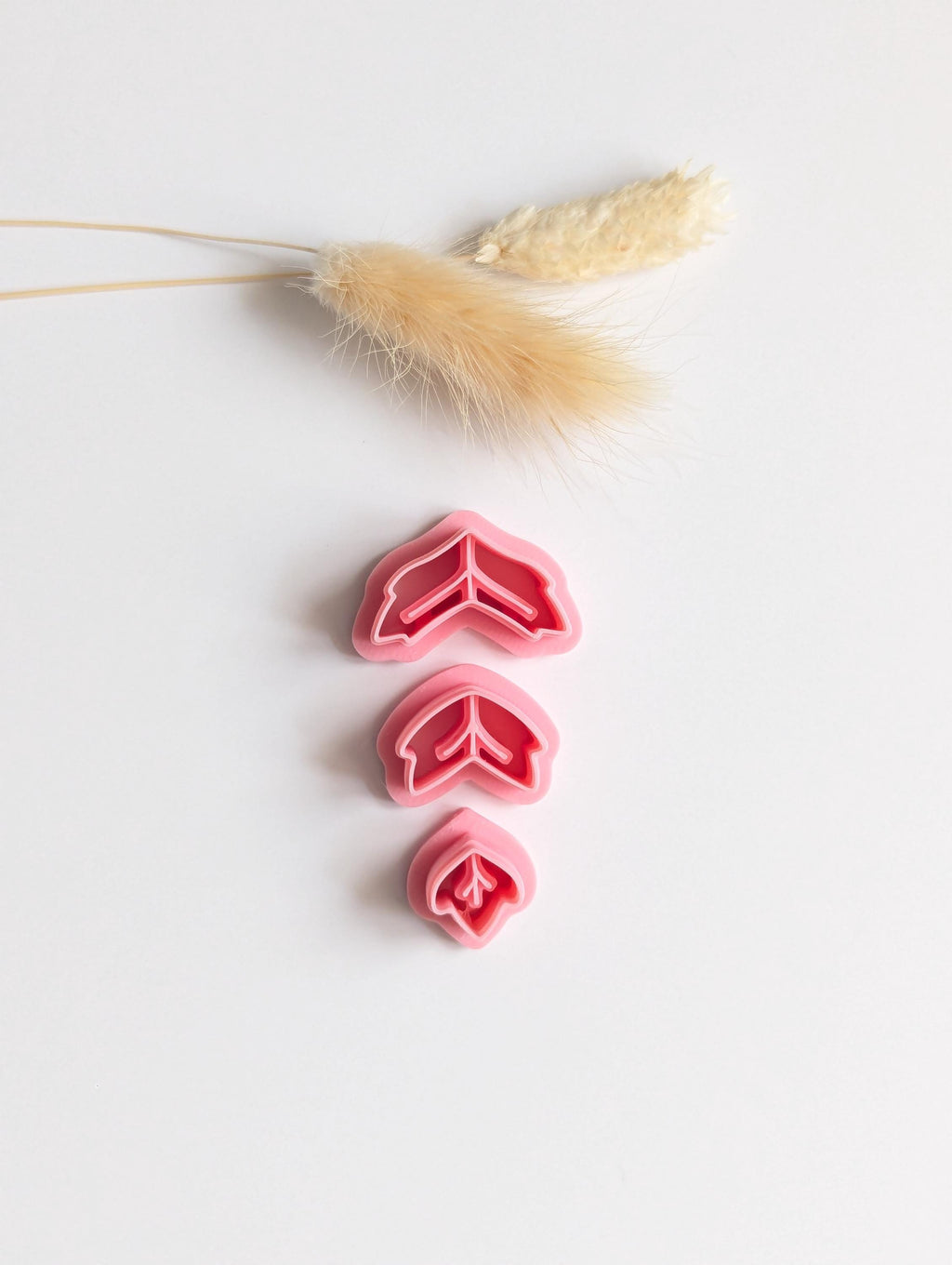 3 Tiered maple leaf dangle polymer clay cutter set
