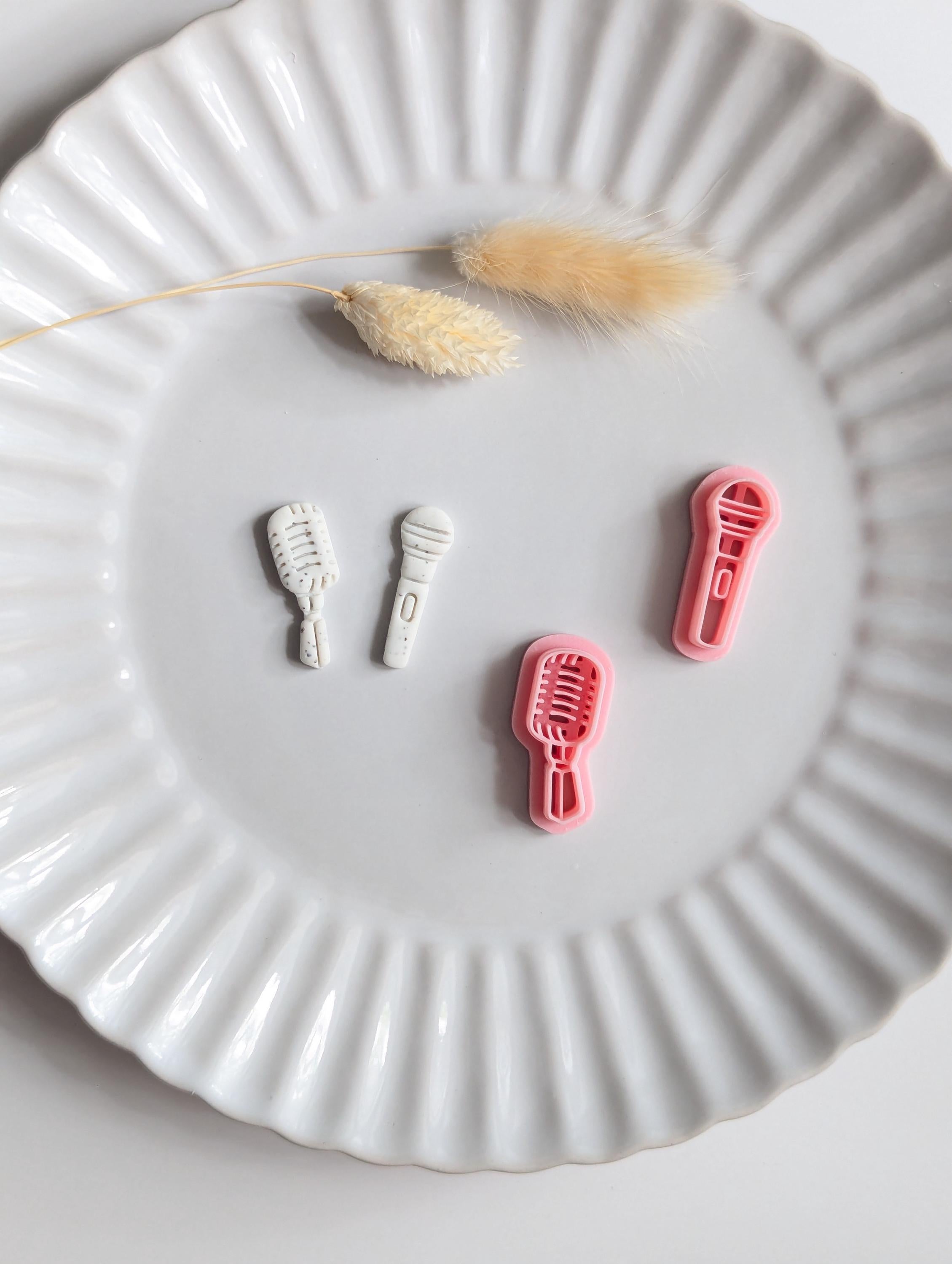 Microphone polymer clay cutter set