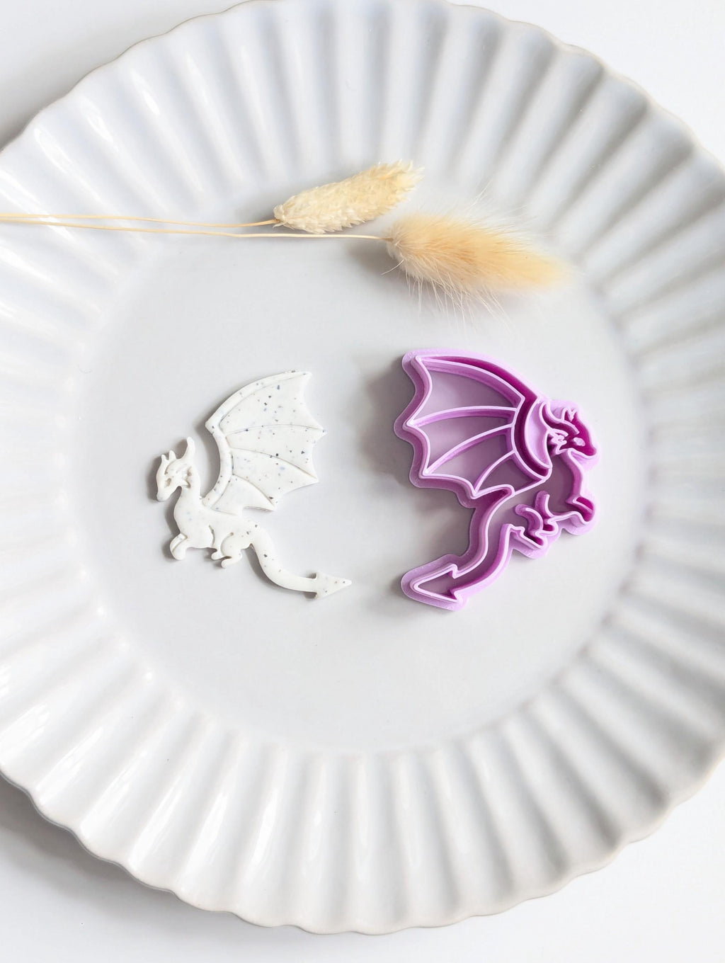 Large dragon polymer clay cutter