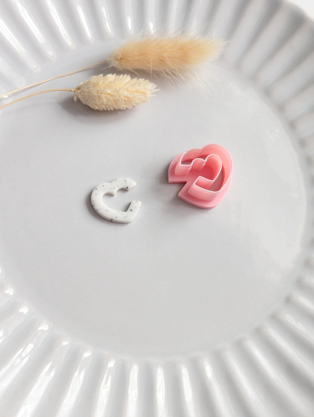 Heart hoop polymer clay cutter