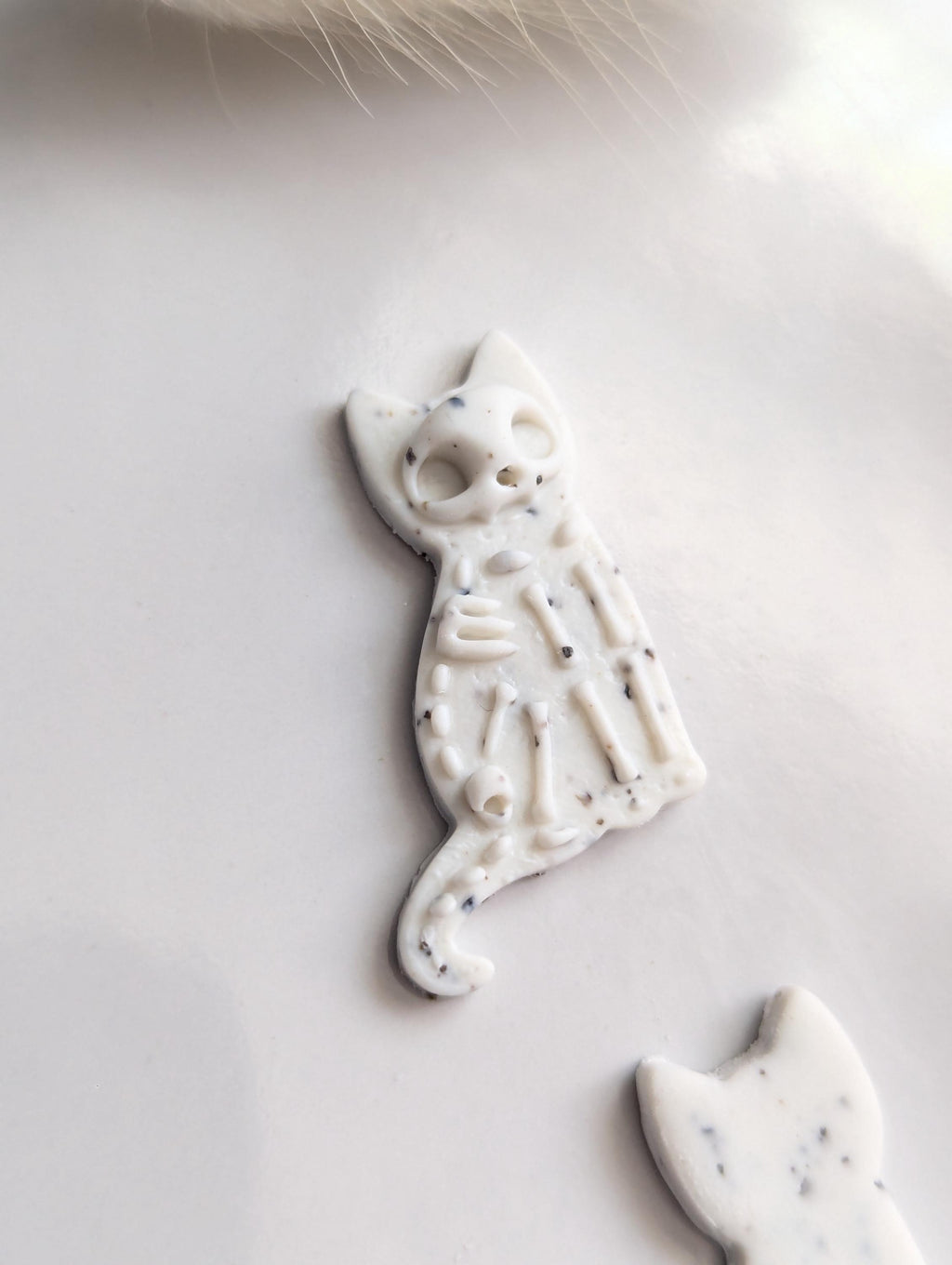 Skeleton cat polymer clay cutter set