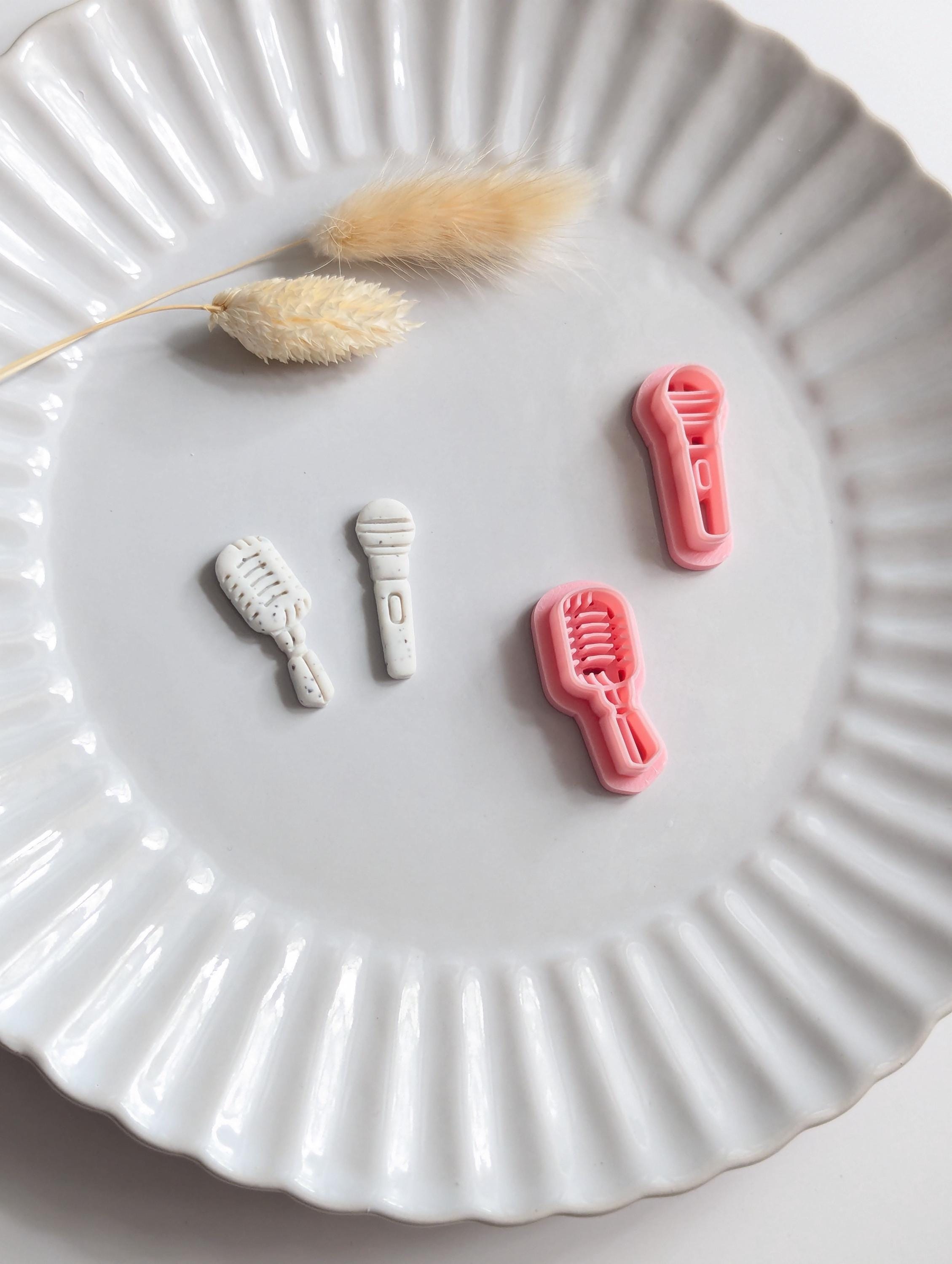 Microphone polymer clay cutter set